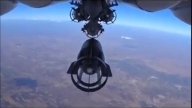 Уничтожение скопления техники боевиков авиаударом бомбардировщика Су-24М

