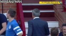 Soccer Aid 2014 - Jose Mourinho Runs On Pitch & Takes Out Olly Murs !
