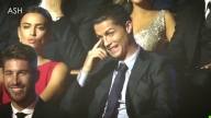 Irina Shayk reaction at a joke about Cristiano Ronaldo 2014
