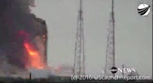 Появилось видео взрыва ракеты Falcon 9