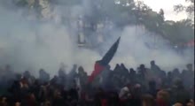 France, Paris, Nantes- Police tear gassed and attacked demonstrators LoiTravail