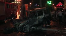Bakıda “Mercedes Gelandewagen” qəzaya uğradı və yandı: 3 nəfər öldü