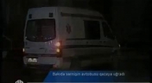 Bakıda sərnişin avtobusu qəzaya uğradı