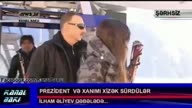 Prezident İlham Eliyev ve xanimi xizek surduler 03.01.2014